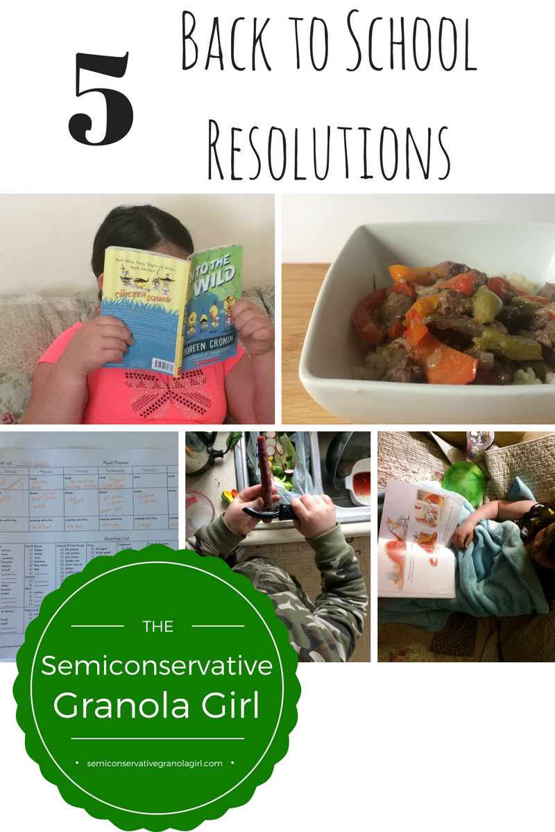 Back to School Resolutions - The Semiconservative Granola Girl